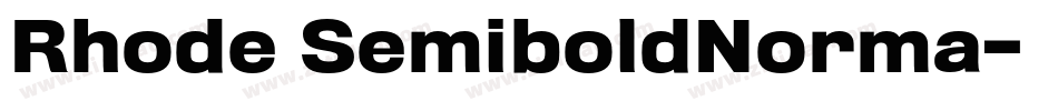 Rhode SemiboldNorma字体转换